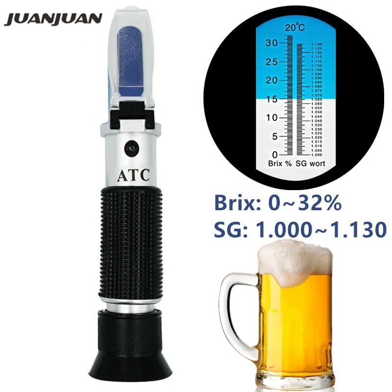 Marine Aquarium Refractometer - Refractómetro de mosto de cerveza 0-32%
