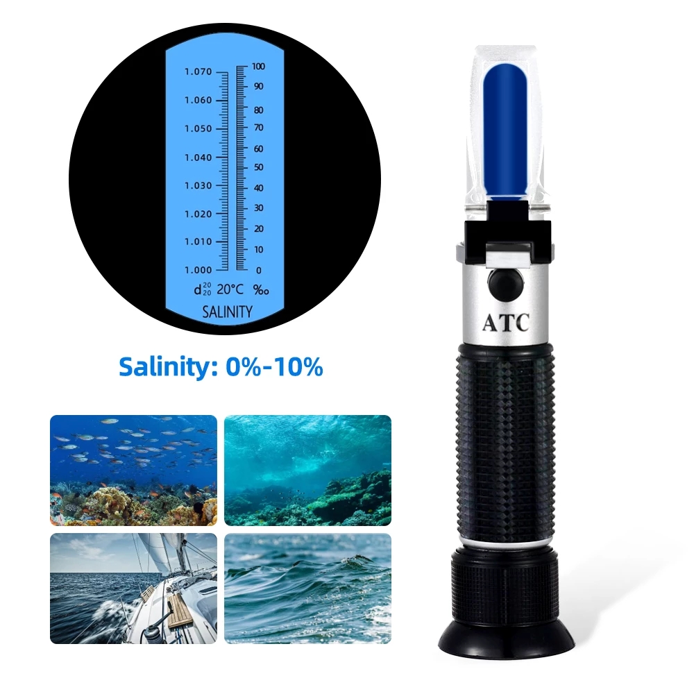 Marine Aquarium Refractometer - Refractómetro de salinidad 0-10% 1.000-1. 070sg
