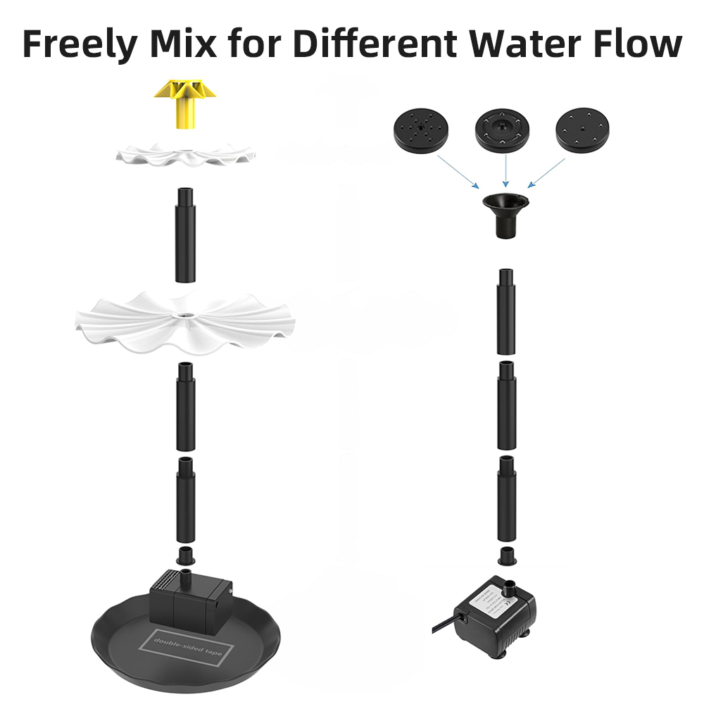 Bomba de Fuente Solar para bañ - Marine Aquarium Equipment reseña y precio