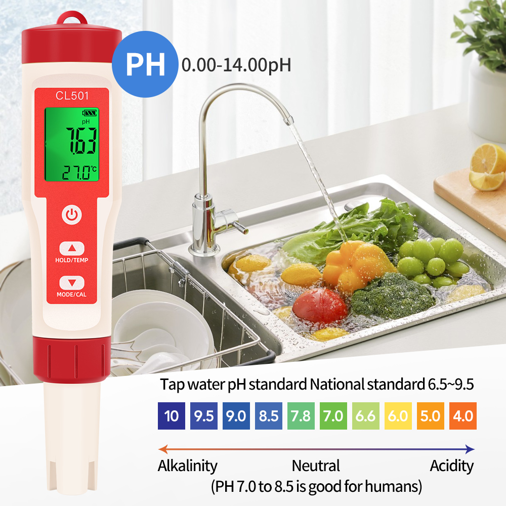 Medidor de temperatura PH/CL2/ - Marine Aquarium Water Analyzer reseña y precio