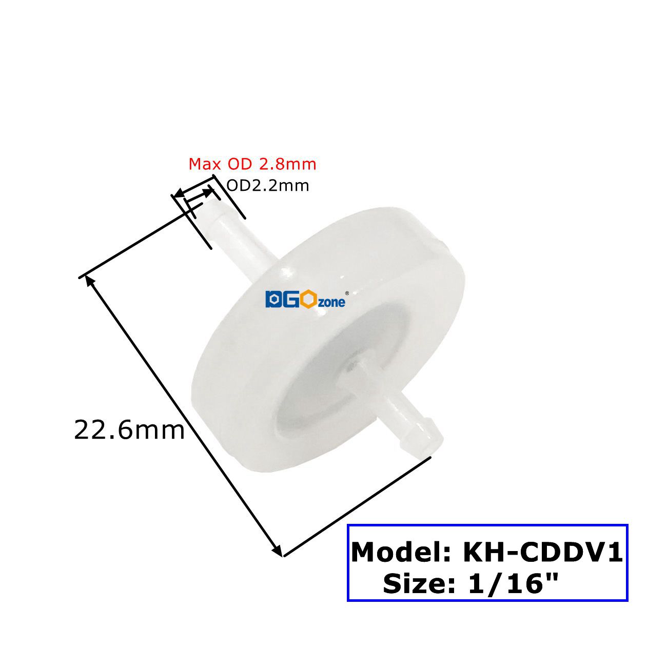 Válvula de retención PVDF, dia - Marine Aquarium Ozone Generator reseña y precio